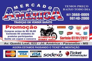 Mercado América lança promoção para concorrer uma Moto 0Km