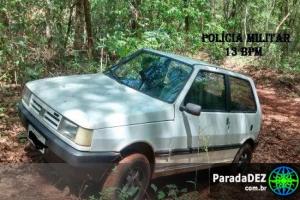 PM recupera veículo Fiat Uno furtado em Paranaíba