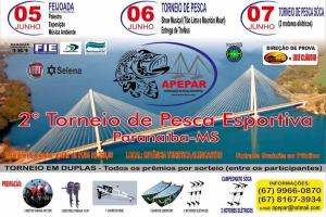 Torneio de Pesca Esportiva dia 5 a 7 de Junho em Paranaíba - MS