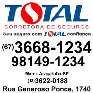 Total Corretora de Seguros, (67)3668-1234
